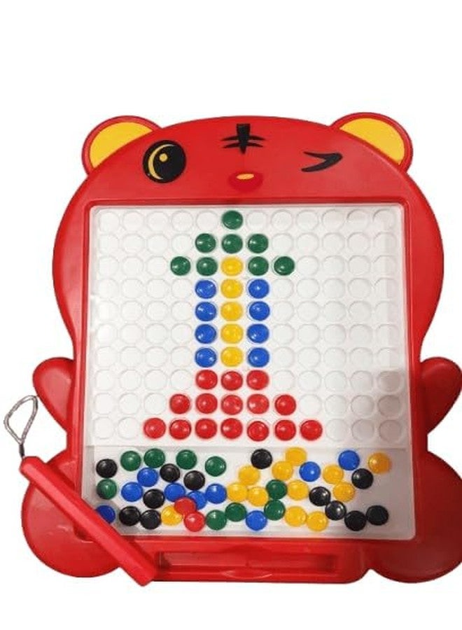 ZYCRONIX Magnetic Drawing Board for Kids with Stylus Pen, Educational Bead Art Learning Toy, Creative Sketch Board for Learning and Fun Activity (Red) - Image 4
