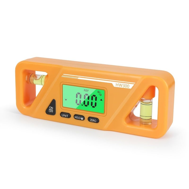 Yellow Magnetic Torpedo Level And Protractor Angle Meter With Relative Measurement - Image 1