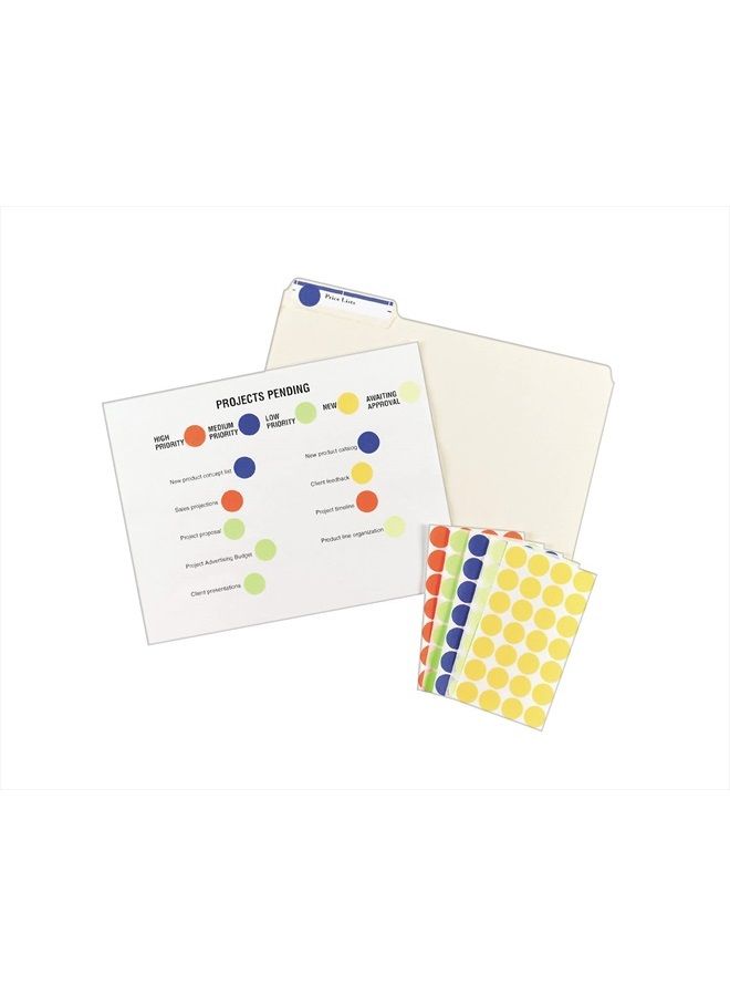 AVERY ملصقات ذاتية اللصق قابلة للإزالة للطباعة/الكتابة، قطر 0.75 بوصة، صفراء، 1,008 في العبوة (5462) - Image 5