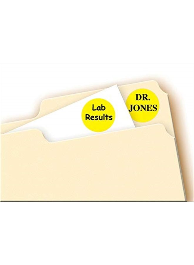 AVERY ملصقات ذاتية اللصق قابلة للإزالة للطباعة/الكتابة، قطر 0.75 بوصة، صفراء، 1,008 في العبوة (5462) - Image 3