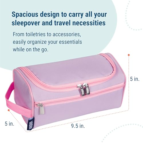 Wildkin Kids Toiletry Bag – Spacious & Durable, Ideal for School, Travel & Overnight Trips - Lilac - Image 4