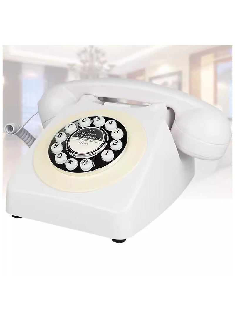AROAQ Retro Telephone Landline Rotary Dial  Button Dial Hotel Telephone