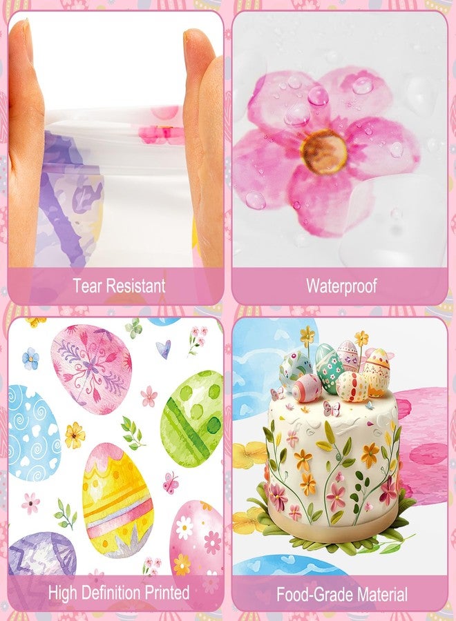 Litmitfu 3 Pcs Easter Tablecloth Plastic - Large Spring Watercolor Table Cloth, Disposable Rectangle Easter Eggs Themed Table Cover for Easters Decorations Party Supplies Tables Decor Favos, 108x54 Inch - Image 5