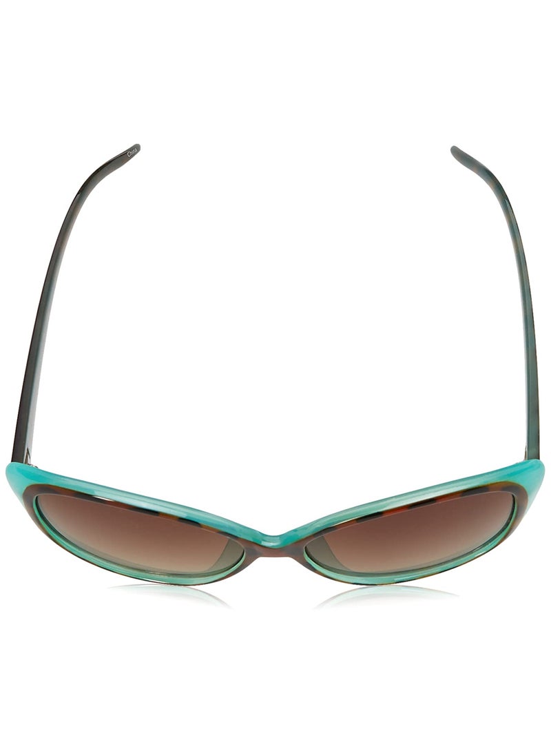 Jessica Simpson Jessica Simpson Womens J5012 Retro Cat Eye Sunglasses With Uv400 Protection. Glam Gifts For Her, 56 Mm, Animal & Blue, 56 Mm US  - Image 4