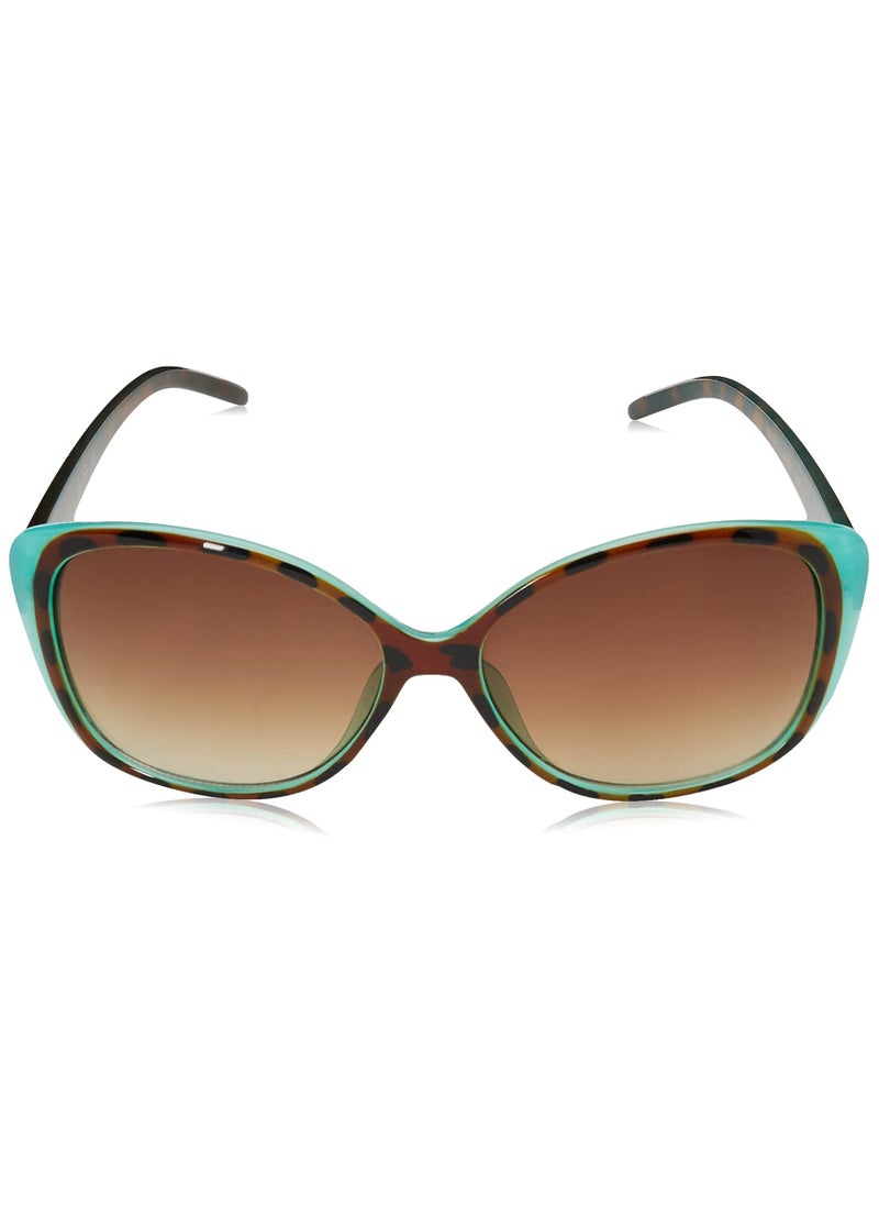 Jessica Simpson Jessica Simpson Womens J5012 Retro Cat Eye Sunglasses With Uv400 Protection. Glam Gifts For Her, 56 Mm, Animal & Blue, 56 Mm US  - Image 2