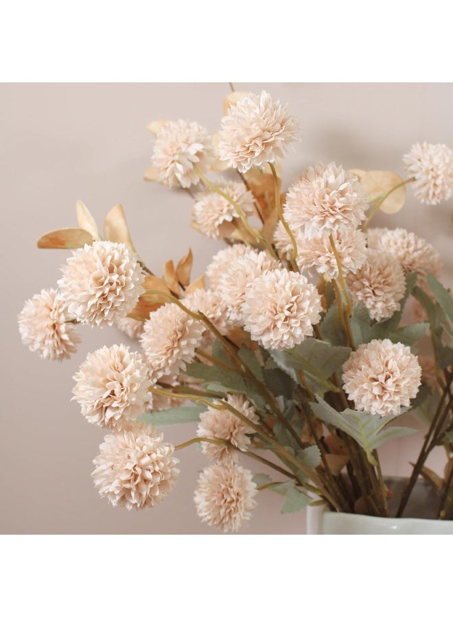 DUNISO 10 Pcs Pompom Mum Artificial Flower, Silk Small Mini Chrysanthemum Ball with Stem，Bulk Fake Mini Chrysanthemums，for DIY Bouquet Centerpieces Arrangements Shower Decorations - Image 3