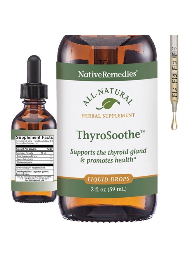 Native Remedies ثيرو سوت - مكمل عشبي طبيعي يهدئ الغدة الدرقية - يدعم التوازن النظامي في النظام الغدد الصماء والغدة الدرقية - 59 مل - Image 1