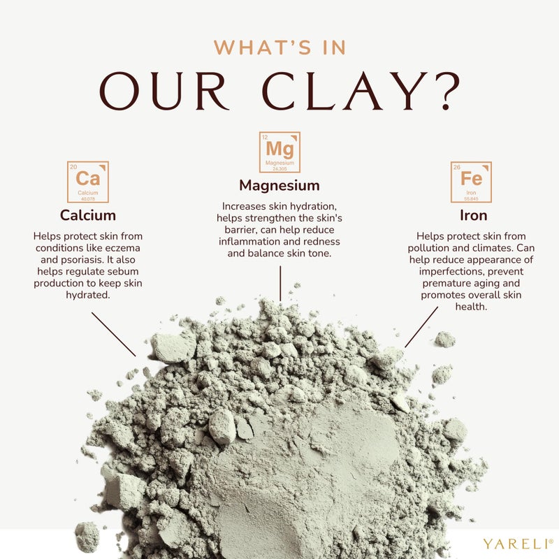 YARELI Bentonite Clay Powder Facial Mask & Cleansing Bath, Pure Indian Healing Clay, 2lb (32oz) - Image 3