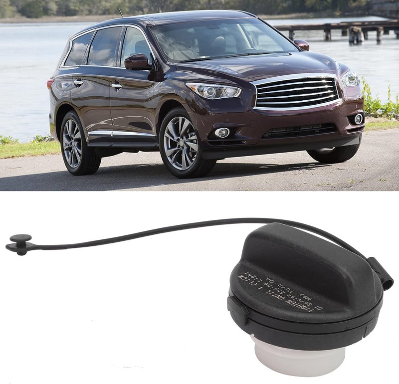 woobles Fuel Filler Door Gas Tank Cap Cover 17251-3JA0A ABS Gas Cap Replacement for JX35 3.5L, for QX60 2.5L 3.5L, for Altima 2.5L 3.5L, for Frontier 2.5L 4.0L, for Murano 2.5L 3.5L - Image 2