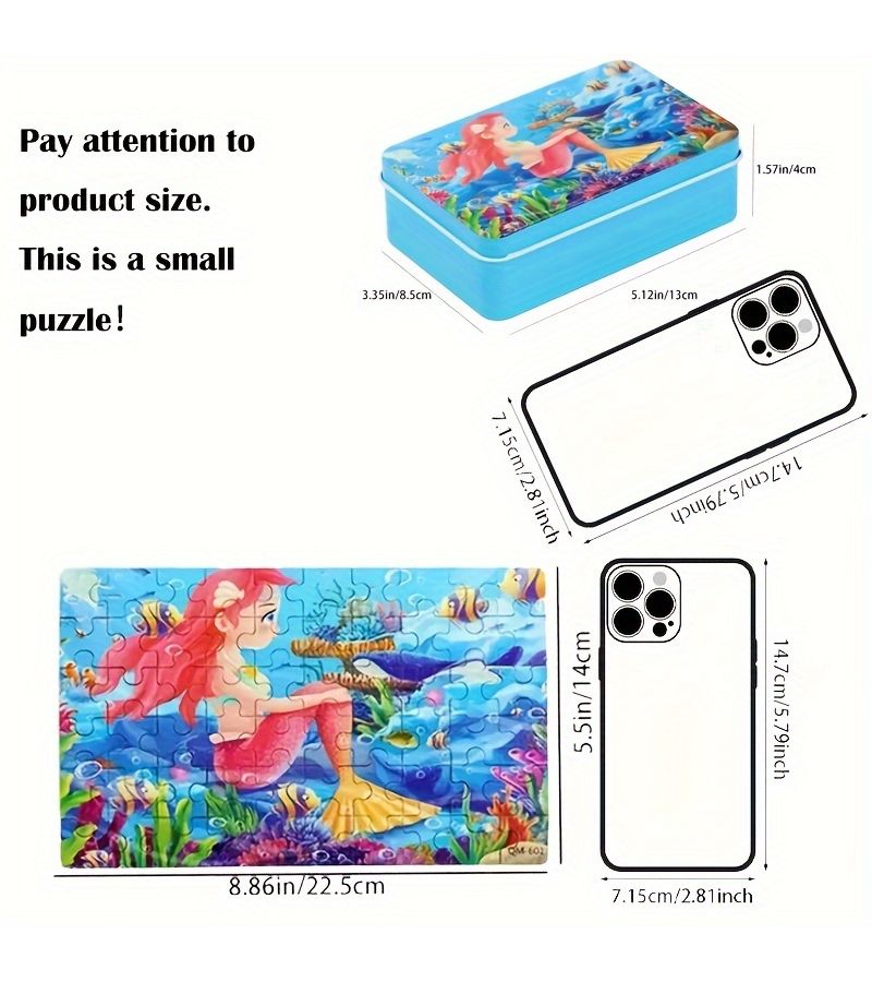 60 Wooden Puzzle Fire Engine With Storage Box Educational Toy - Image 3
