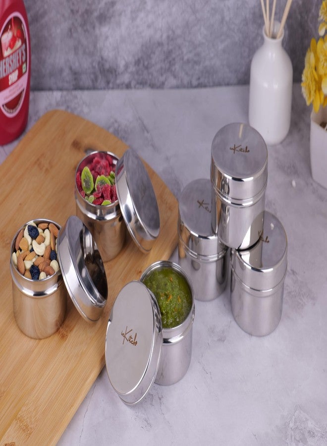 inKitch Stainless Steel Masala Box Set of 3 with Lid (120ML Each), Small Spice Container Set, Steel Storage for Masala, Pickle, Chutney, Mukhwas, Clove, Portable Kitchen Organizer - Image 5