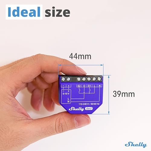 Shelly Dimmer 0110V PM Gen3 WiFi Smart Dimming with Power Monitoring Home Automation Compatible with Alexa Google Home iOS Android App No Hub Required - Image 3
