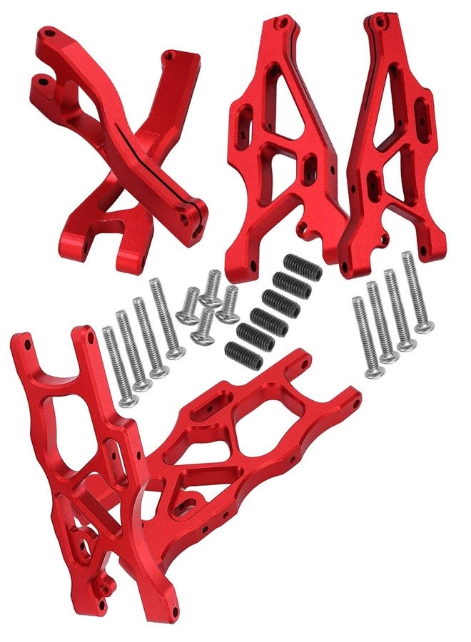 أذرع تعليق أمامية وخلفية لسيارة موهافي 6S BLX بمقياس 1/7، من ARRCat RC Upgrades Part Hops up، طقم أذرع تأرجح علوية وسفلية من الألومنيوم مكون من 6 قطع لسيارة موهافي 6S BLX بمقياس 1/7، باللون الأحمر - Image 1