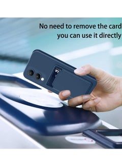 Wtech Silicone TPU With Card Holder Case Cover For Vivo Y28 5G 2024 Navy Blue  - Image 3