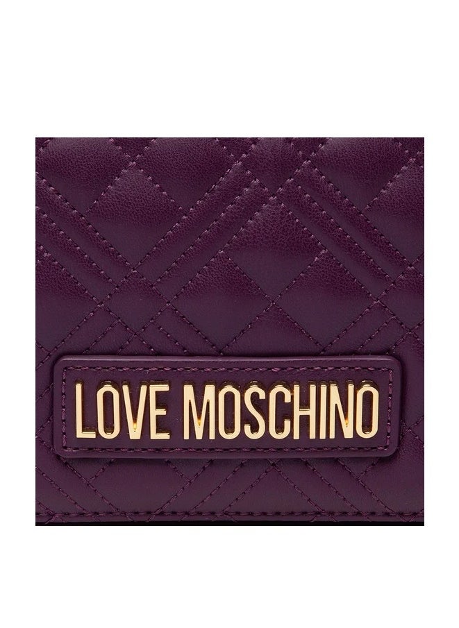 Love Moschino - Viola Quilted  Shoulder Bag with Chic Gold Details for Women - Image 1
