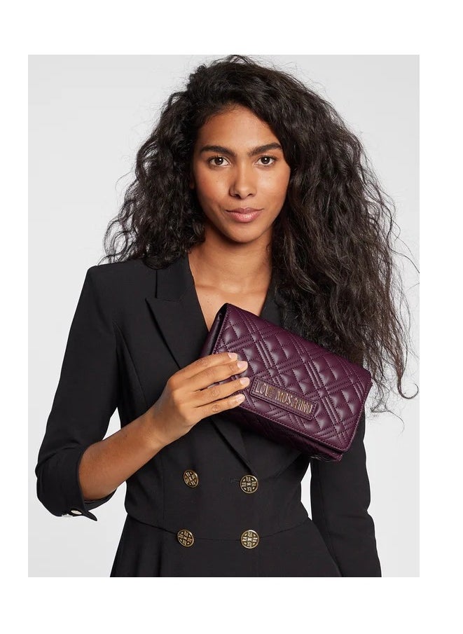 Love Moschino - Viola Quilted  Shoulder Bag with Chic Gold Details for Women - Image 1