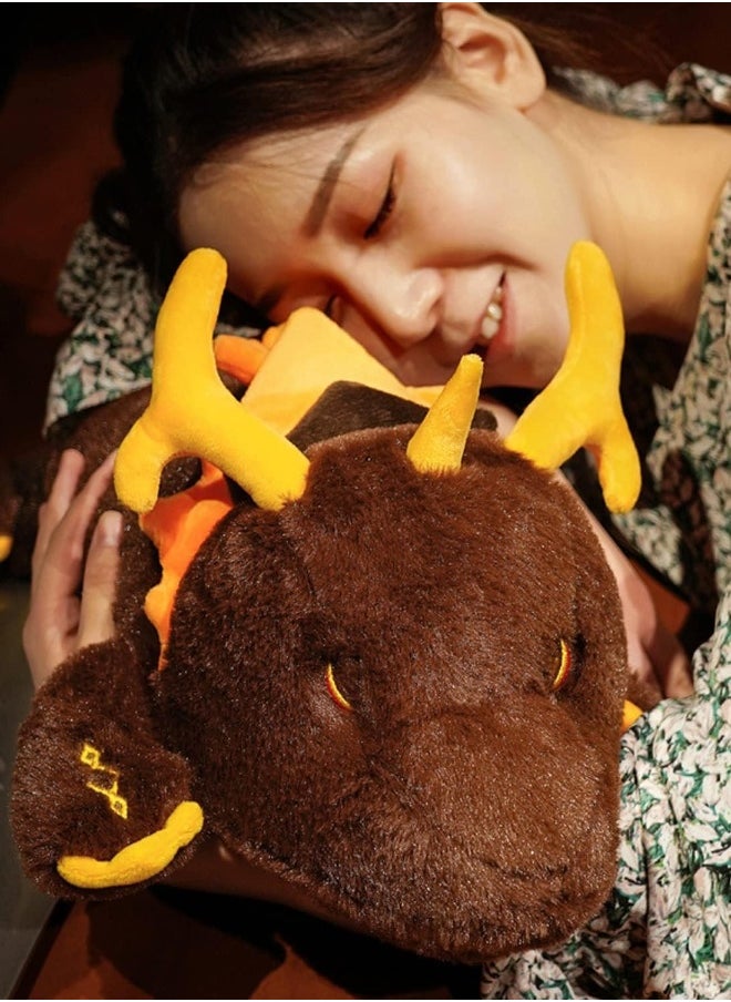 Cute Dragon Plush Pillow, Genshin Impact Role Series Plush Toy, Anime Game Stuffed Pillow,  for Home Decor  - Image 5