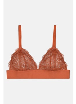 Lively Women Textured Non Padded Underwired Bra, Rust  - Image 1
