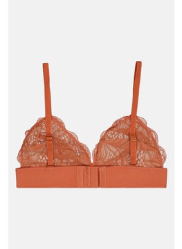 Lively Women Textured Non Padded Underwired Bra, Rust  - Image 2
