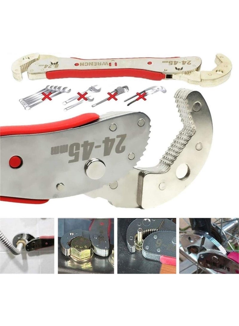 GGOOT Hardware Tool Adjustable Spanner Multi-function Universal Wrench Tool Home Repair Key Hand tool Multi Purpose Universal Pipe Wrench (Color : Type W4 1pcs) - Image 5