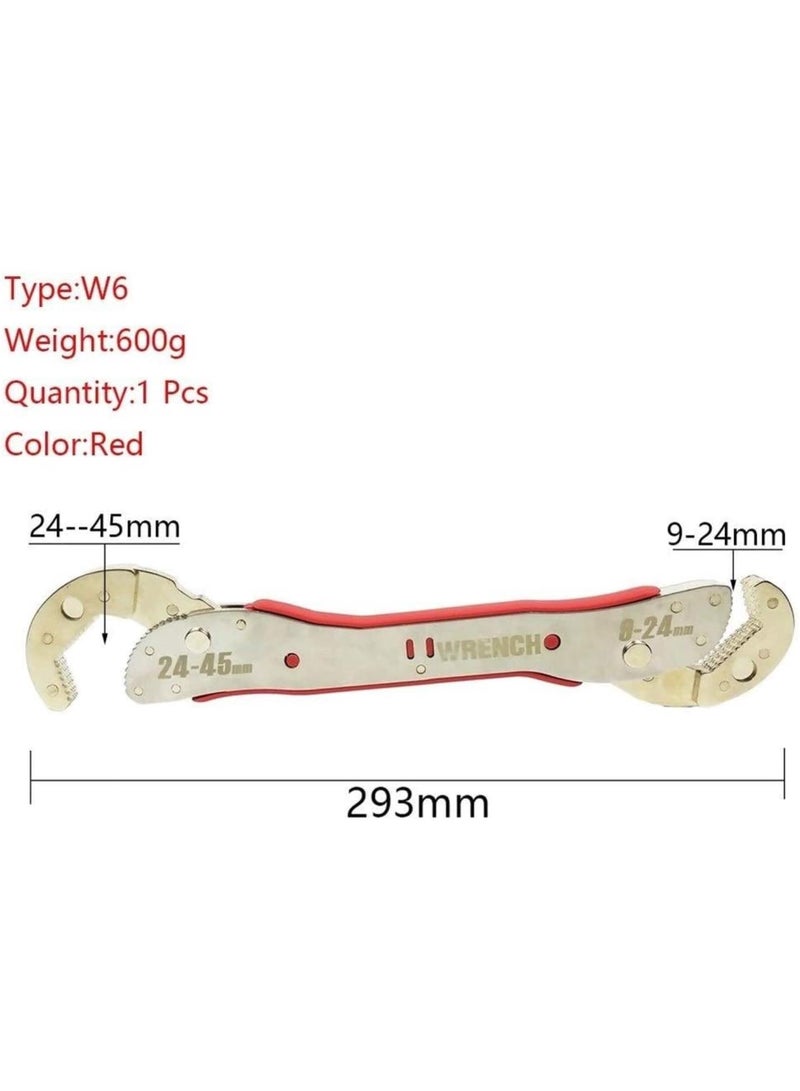 GGOOT Hardware Tool Adjustable Spanner Multi-function Universal Wrench Tool Home Repair Key Hand tool Multi Purpose Universal Pipe Wrench (Color : Type W4 1pcs) - Image 2