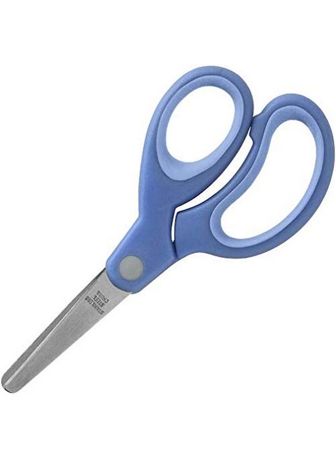1InTheOffice Scissors For School Kids Blunt Tip Scissors Kids Blunt End Scissors Kids Safe Scissors Kid Scissors Blunt Tip Small Safety Scissors Blue (2 Pack) - Image 3