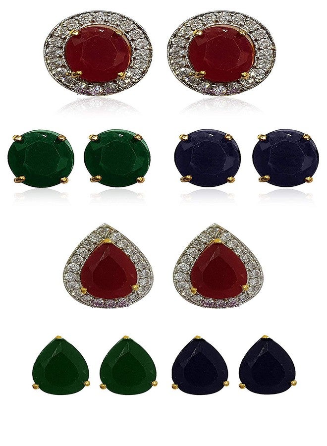 YouBella Combo Of Two 6 In 1 Changeble Earrings Jewellery For Girls/Women - Image 1