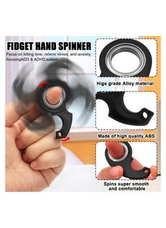 Generic Keychain Spinner Multifunctional Portable Fidget Spinning Toy Newfangled Coping with Stress Rotating Key Ring Boutique Simple Key Accessories Gift for Finger Exerci  - Image 3
