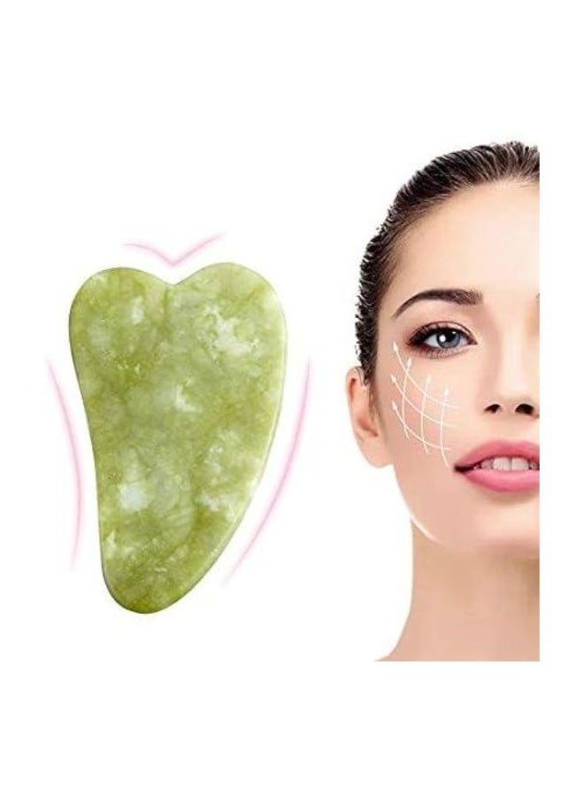 Green Jade Guasha Green Custom Facial Body Scraping Massage Tool Green Jade Gua Sha Guasha Board - Image 1