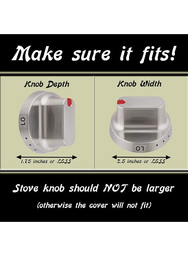 Driddle 6 Pack Clear Stove Knob Safety Covers - Protect Little Kids with A Child Proof Lock for Oven/Stove Top/Gas Range - Baby/Toddler Kitchen Safety Guard - Check Dimensions - Image 2