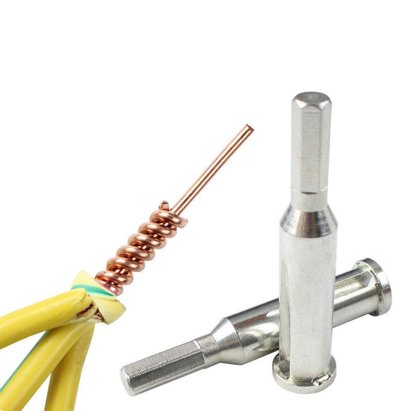 Universal Connector 254 Square Electrical Drill Bit CableWire Twisting ToolWire Stripper and Twister for Use with Power Drill Drivers