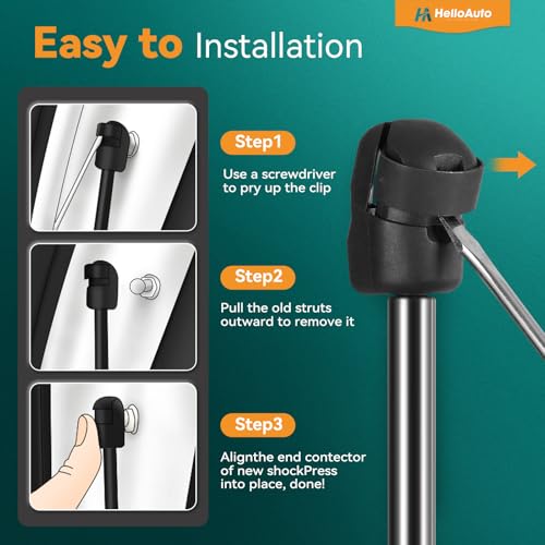 HelloAuto Rear Hatch Lift Supports for Ford Edge SE/SEL 2007-2014, SG304084 Liftgate Tailgate fit for 2007 Ford Edge SEL Plus, Trunk Struts Shock Spring fit for SRT(Set of 2) - Image 2