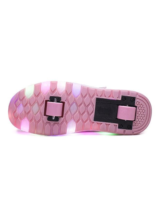 Kidle The New Trend Of Children's LED Light Up Rechargeable Luminous Double Wheel Heelys Skates, Breathable Youth Student Sports Shoes - Image 2