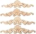 MUXSAM Wood Carved Onlays Appliques, Clear Carving Details Overlay Craft Decals for Cabinet Wall Mantels Dresser Closet - Image 2