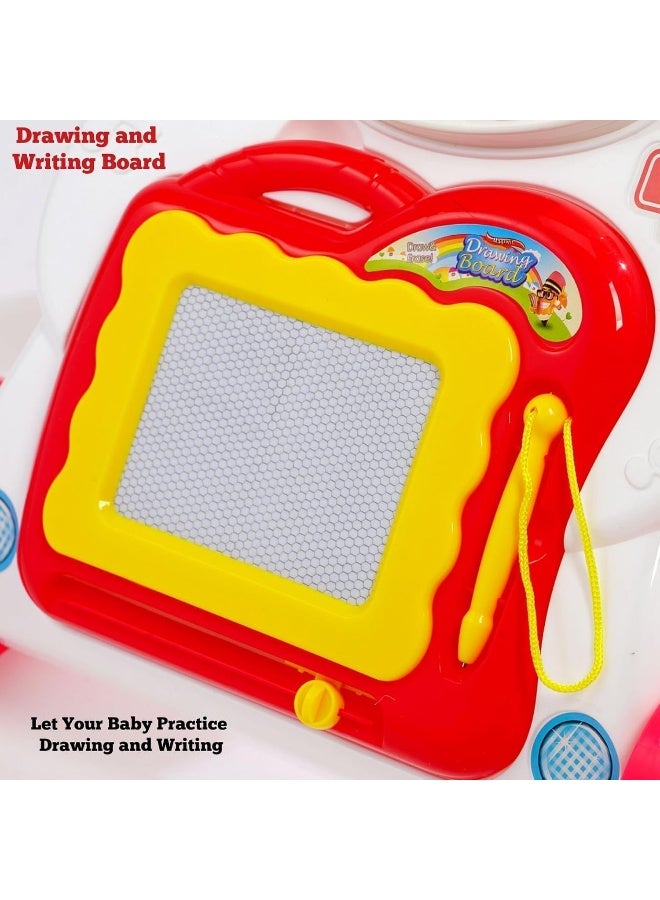 SUPAAR 3in1 Baby Walker Musical Learning Toy Foldable Activity Baby Bouncer with Wheels, First Steps Baby Walker - Image 3