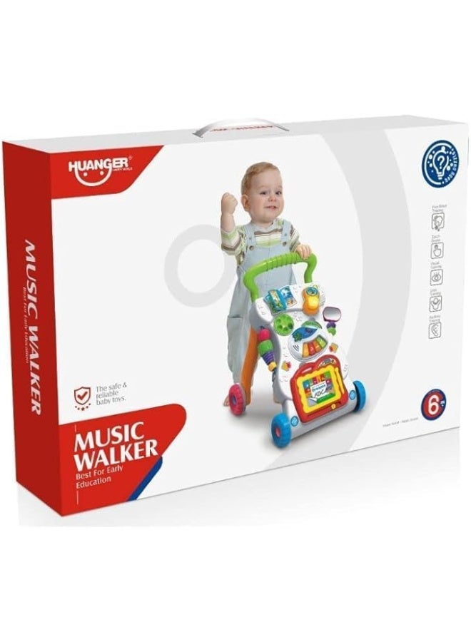 SUPAAR 3in1 Baby Walker Musical Learning Toy Foldable Activity Baby Bouncer with Wheels, First Steps Baby Walker - Image 5