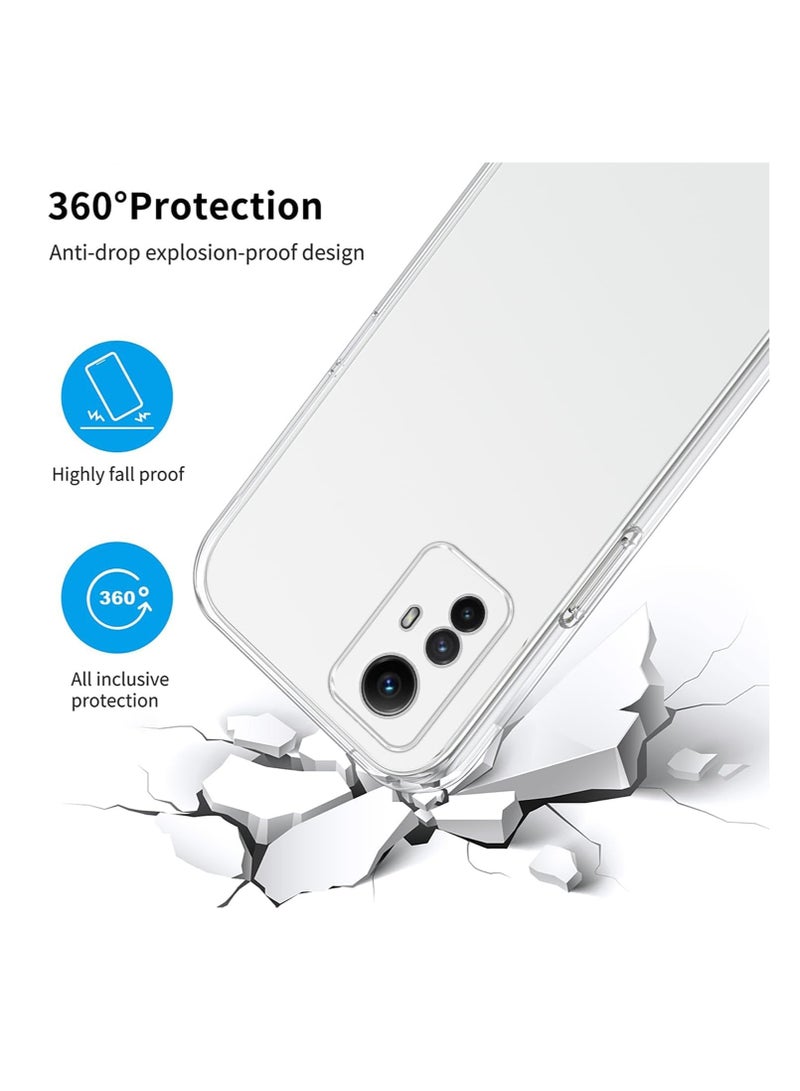 Case Compatible with Xiaomi Redmi Note 12S Case Crystal Clear Soft TPU Gel Case Flexible Silicone Anti-Scratch Camera Protection Transparent TPU... - Image 2