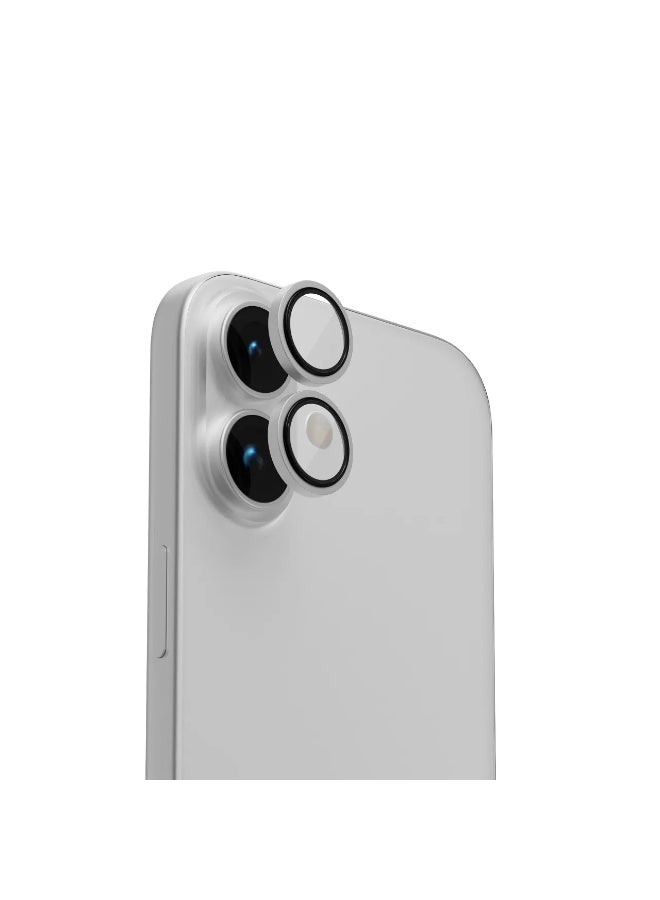 ليفيلو محافظ لنز آیفون ۱۷ / مقاوم در برابر خش / محافظ لنز Lucent Duo با ۹۹٪ عبور نور / محافظ لنز با ۲ برابر آلیاژ تیتانیوم - نقره‌ای - Image 1