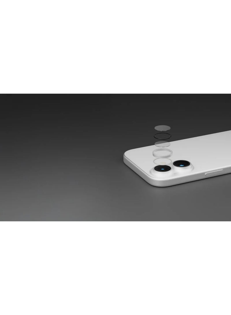 ليفيلو محافظ لنز آیفون ۱۷ / مقاوم در برابر خش / محافظ لنز Lucent Duo با ۹۹٪ عبور نور / محافظ لنز با ۲ برابر آلیاژ تیتانیوم - نقره‌ای - Image 2