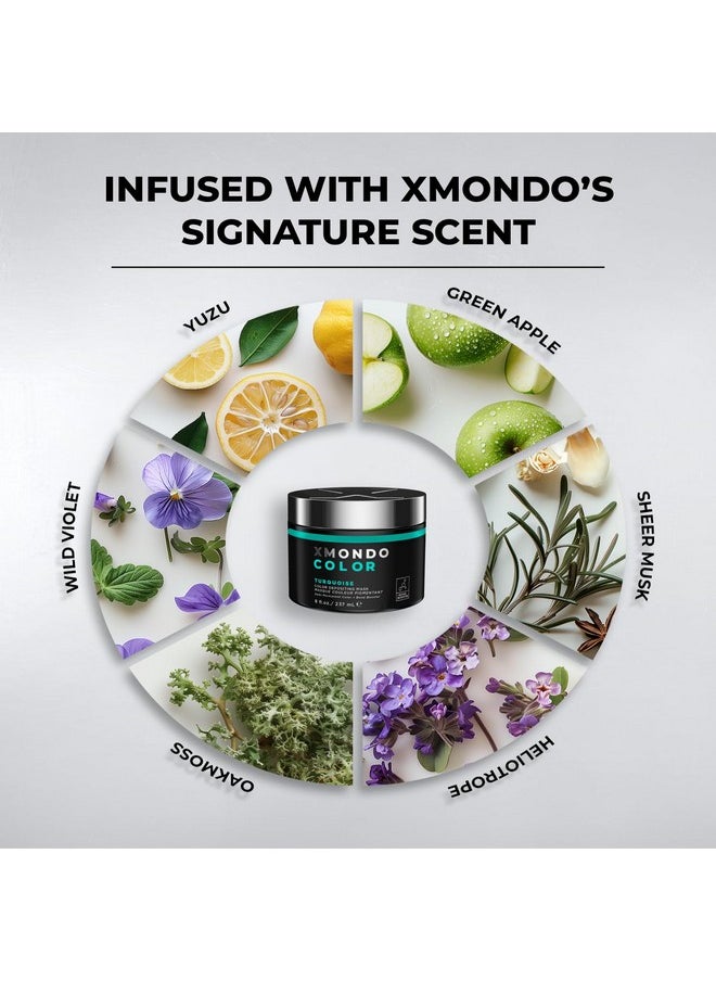 XMONDO XMONDO Color Turquoise Depositing Mask & Semi-Permanent Turquoise Dye | Infused with Bond Booster Technology & Hyaluronic Acid for Nourishment, Revitalization & Repair, Vegan Formula, 8 Fl Oz 1-Pack  - Image 5