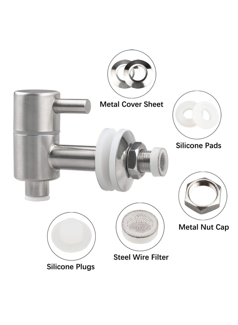 Replacement Cooler Faucet, Reusable Spigot Spout Water Beverage Lever Pour Dispenser Valve Water Crock Water Tap, 12mm Stainless Steel Metal Faucet  - Image 2