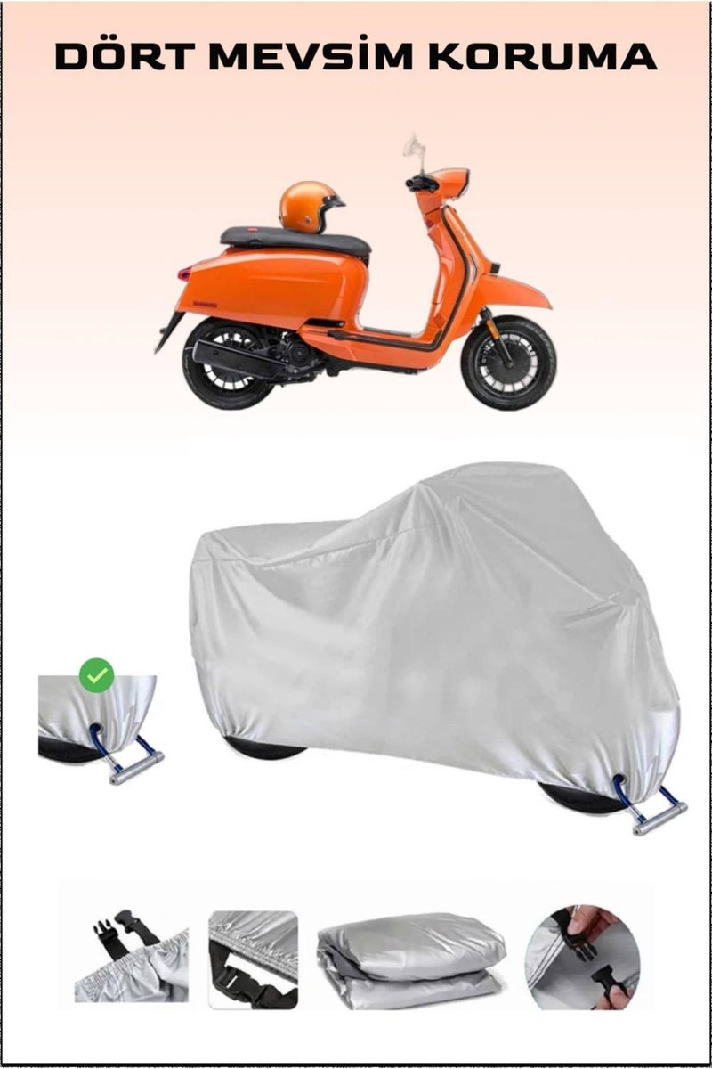 Breen Lambretta V200 Special Lock Compatible Motorcycle Tarpaulin, Safe, Waterproof Durable Fabric - Image 1