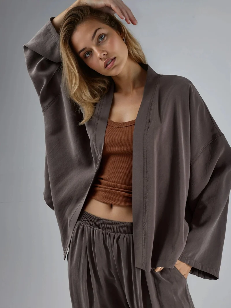 بوسيم BUSEM Long Sleeve Loose Fit Kimono