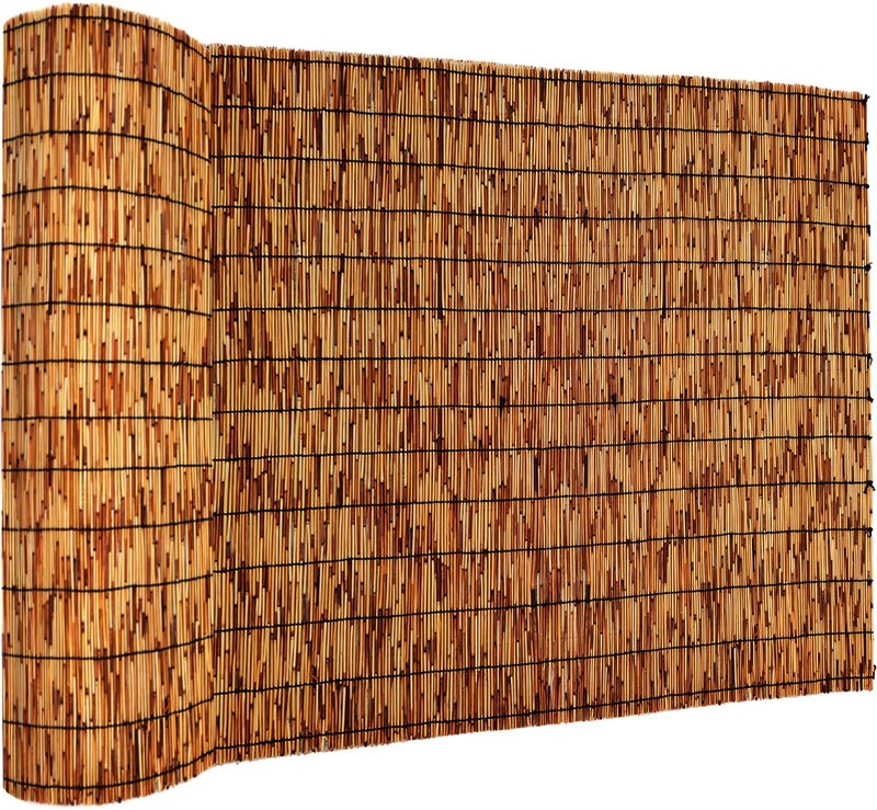 QHAIYYBF Reed Fencing Rolls,Patio Privacy Screen 5 Feet High,Decorative Bamboo Fence Rolls for Patio Balcony Garden Backyard Outdoor,5x10FT - Image 1