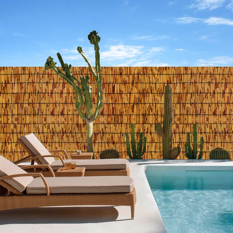 QHAIYYBF Reed Fencing Rolls,Patio Privacy Screen 5 Feet High,Decorative Bamboo Fence Rolls for Patio Balcony Garden Backyard Outdoor,5x10FT - Image 5