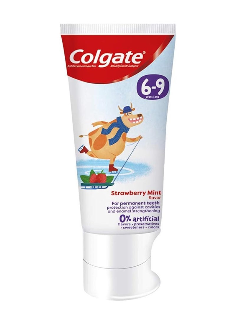Colgate Colgate Kids Toothpaste Natural Strawberry Mint Flavour, 6 - 9 Years, 60 Ml  - Image 3