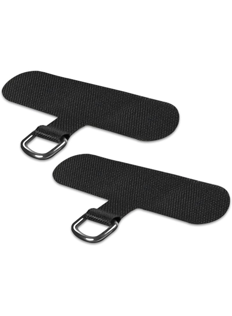 Kawkab Phone Tether Tab for iPhone, Cell Phone Lanyard Patch, Phone Strap Replacement Part for All Full Phone Cases (Black) - Image 1