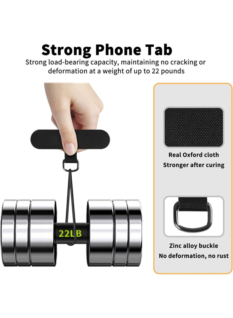 Kawkab Phone Tether Tab for iPhone, Cell Phone Lanyard Patch, Phone Strap Replacement Part for All Full Phone Cases (Black) - Image 2