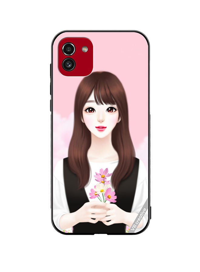 VR CREATIVE Protective Case Cover For Samsung Galaxy A03 Cute Anime Girl Design Multicolour - Image 1