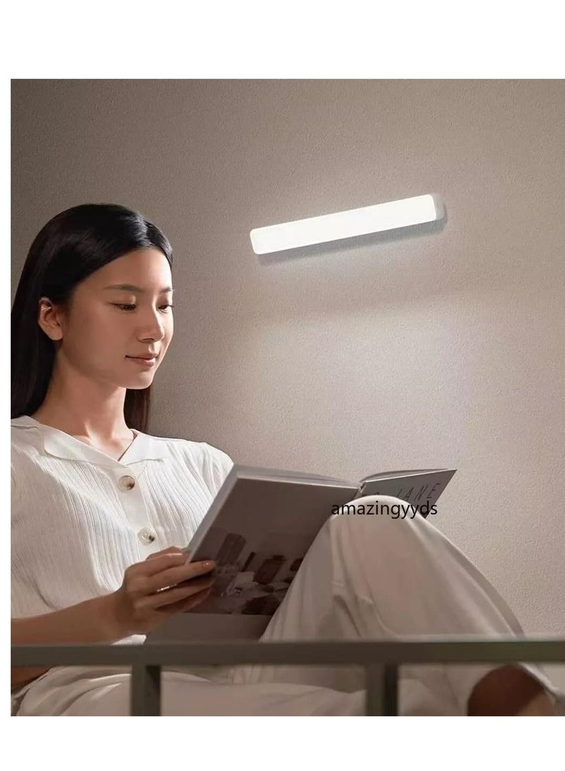 شاومي Flexible Magnetic Reading Light Bar, Versatile Wireless Light,36cm Extended Lamp Head,Multi Angle Adjustable,2000mAh Battery Capacity,3 Brightness Level, Type-C Rechargable, Touch Control Button - White